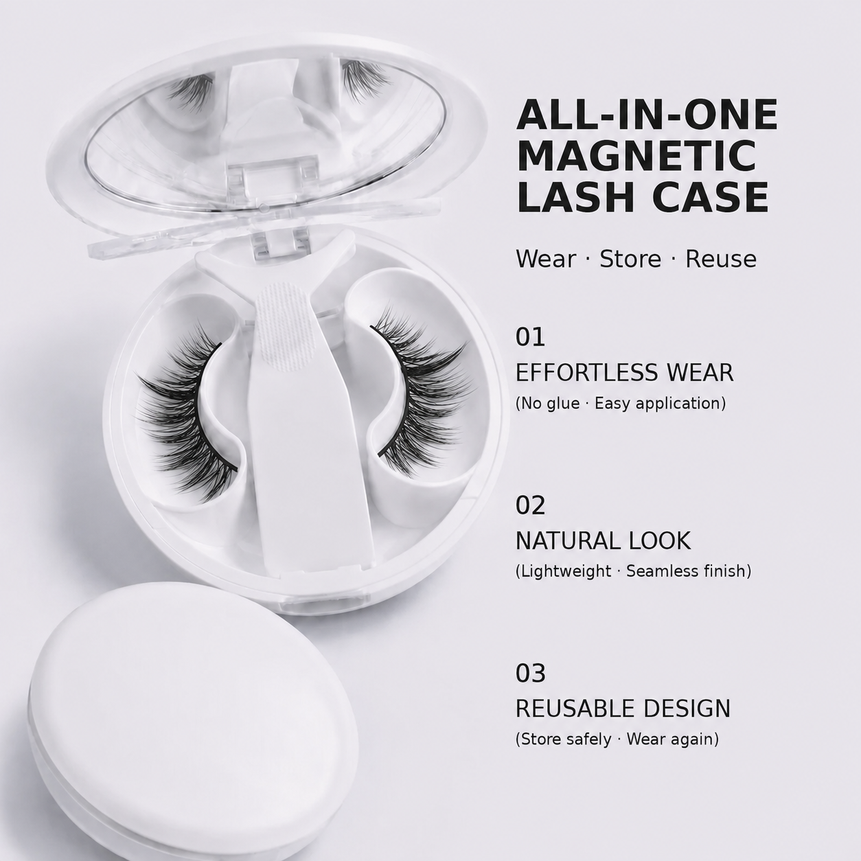 Glam 01 — Foxy Black Magnetic Lashes