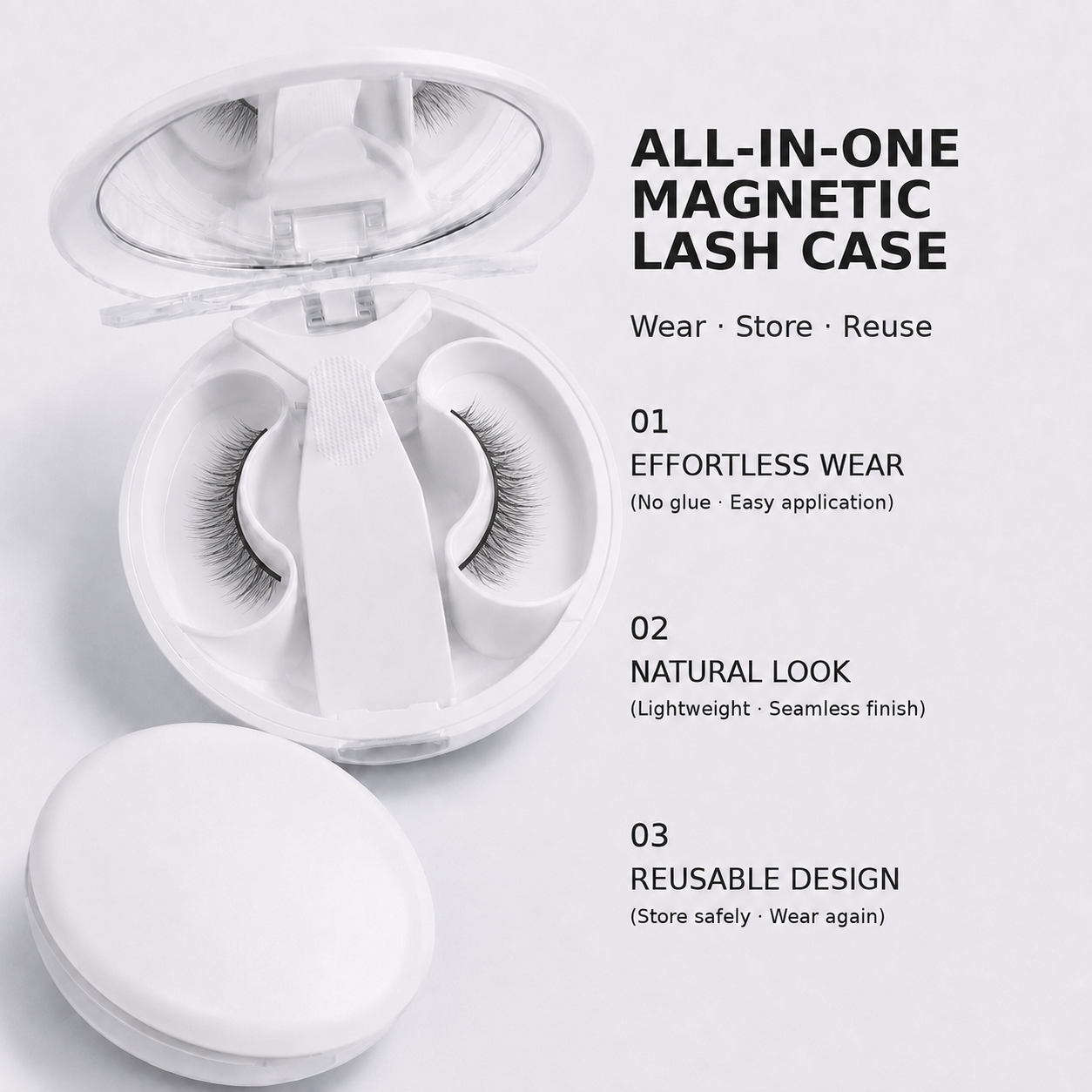 Natural Glam 02 — Morning Mist Airy Natural Magnetic Lashes