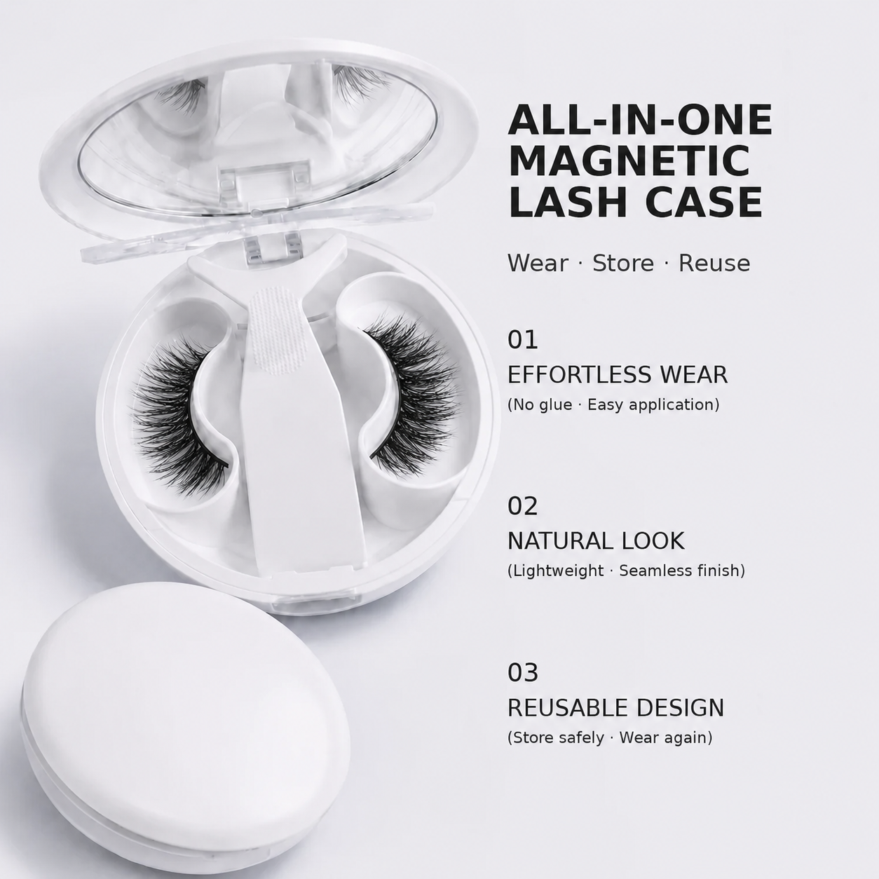Glam 03 — Moon Black Full-Volume Magnetic Lashes