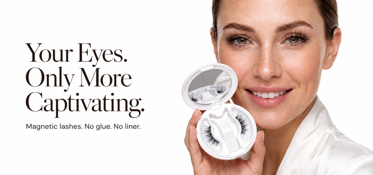 SHKG soft magnetic lashes — beautiful lashes in seconds, no glue needed. Shop magnetic lashes.